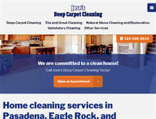 Tablet Screenshot of josesdeepcarpetcleaning.com